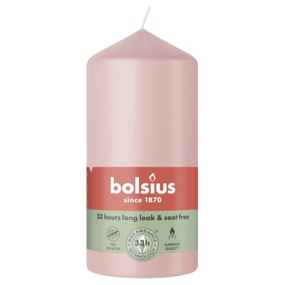 Bolsius Essentials Pillar Candle - 120 x 58mm - Misty Pink