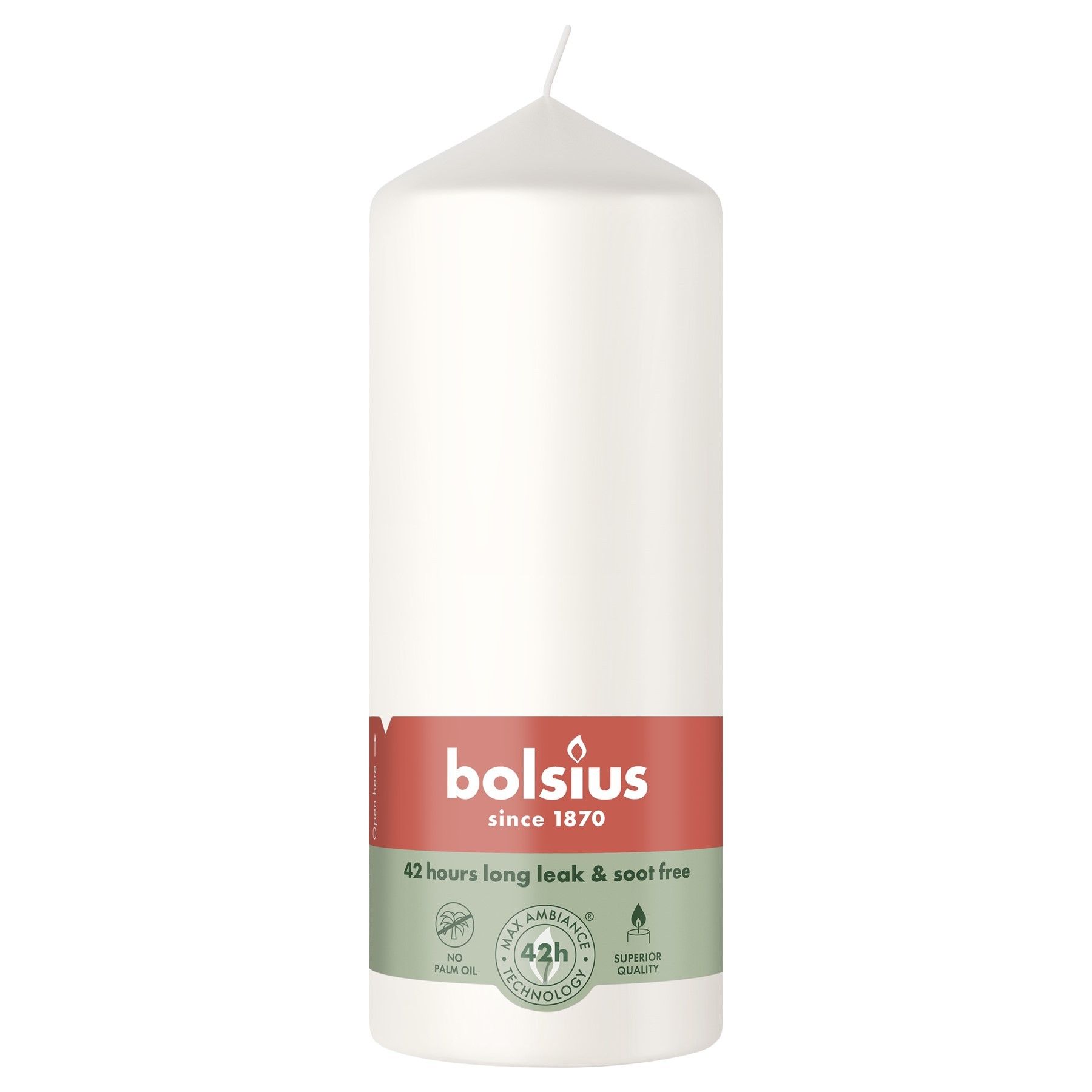 Bolsius Essentials Pillar Candle - 150x 58mm - Cloudy White