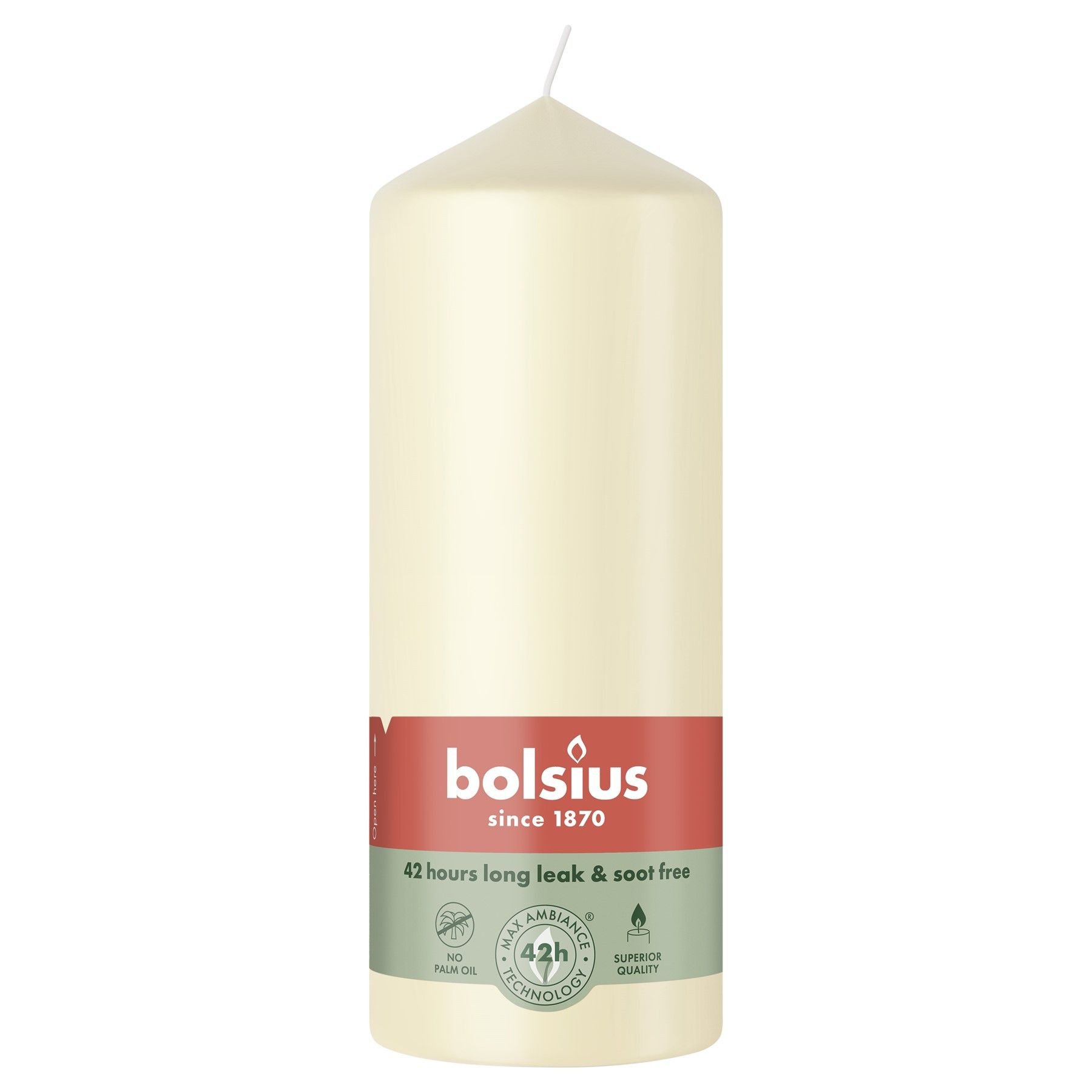 Bolsius Essentials Pillar Candle - 150 x 58mm - Soft Pearl