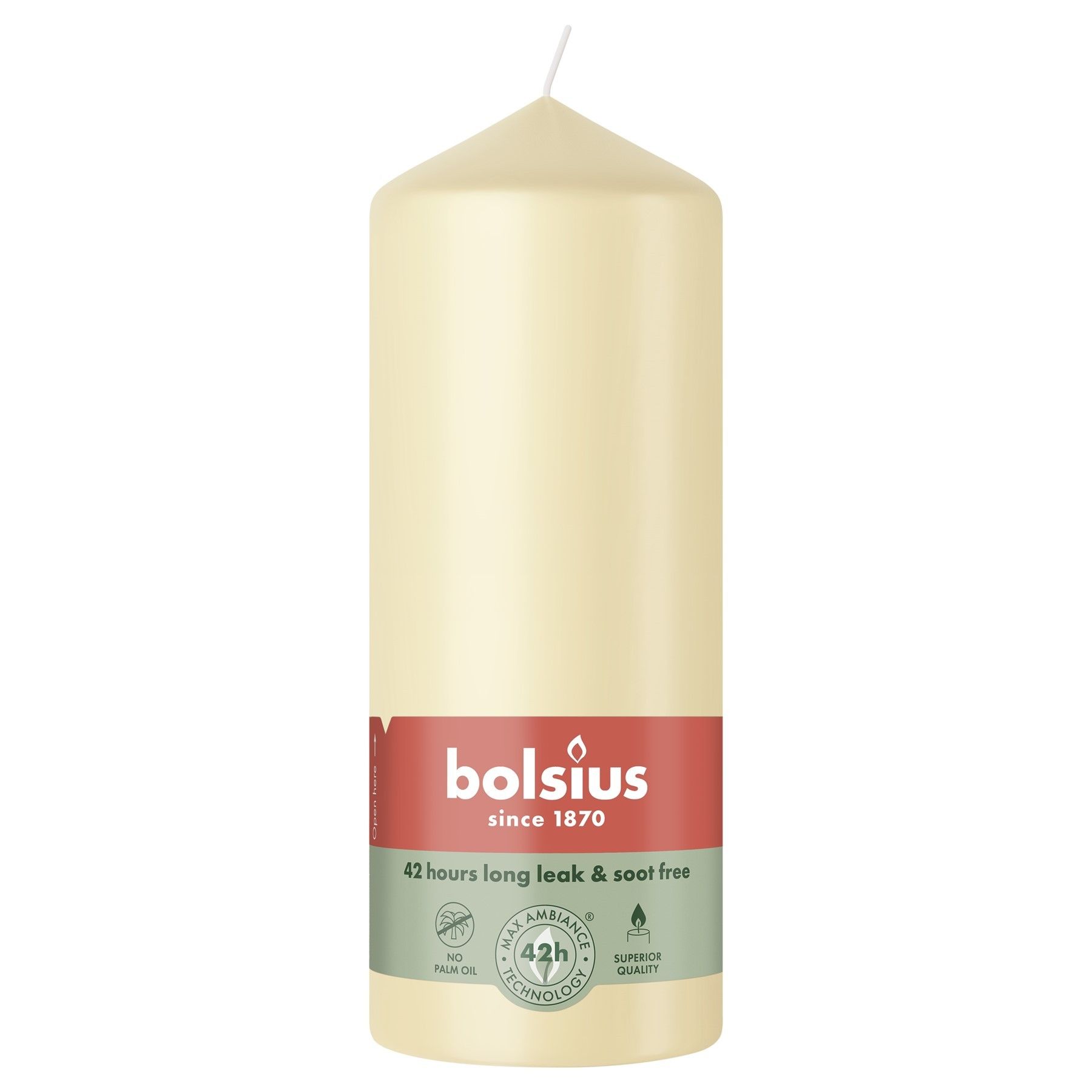 Bolsius Essentials Pillar Candle - 150 x 58mm - Beige