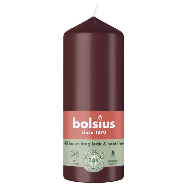 Bolsius Essentials Pillar Candle - 150 x 58mm - Velvet Red