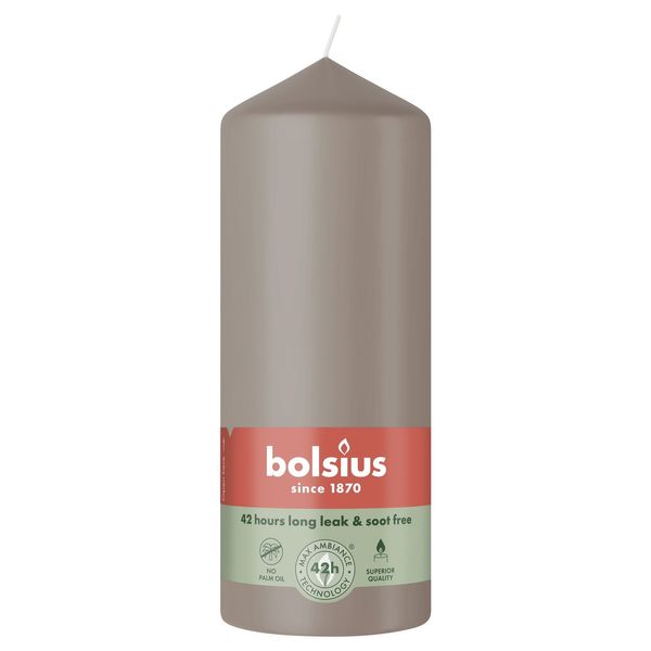 Bolsius Essentials Pillar Candle - 150 x 58mm - Light Taupe