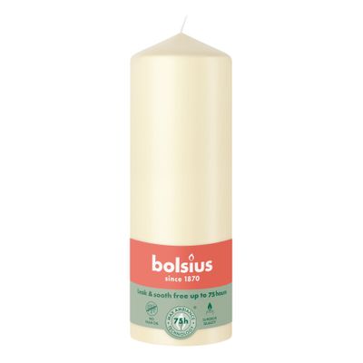 Bolsius  Essentials Pillar Candle - 200 x 68mm - Soft Pearl