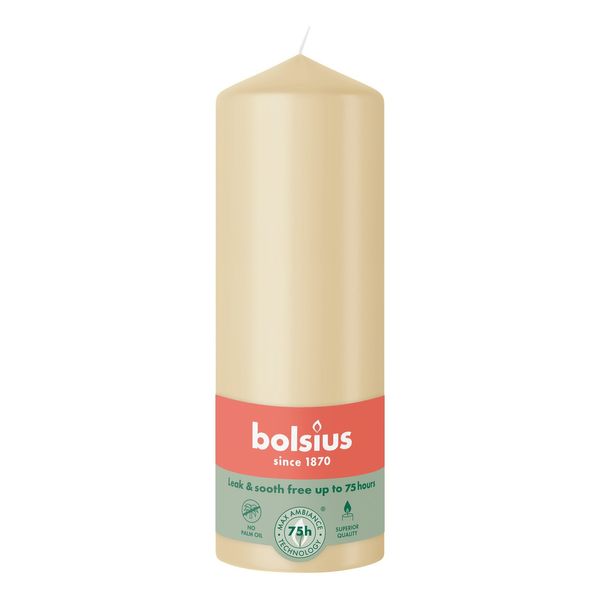 Bolsius  Essentials Pillar Candle - 200 x 68mm - Beige