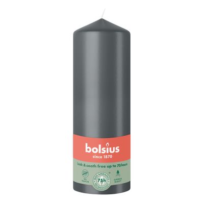Bolsius  Essentials Pillar Candle - 200 x 68mm - Stormy Grey