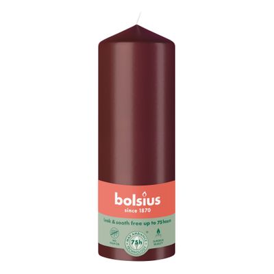 Bolsius  Essentials Pillar Candle - 200 x 68mm - Velvet Red 