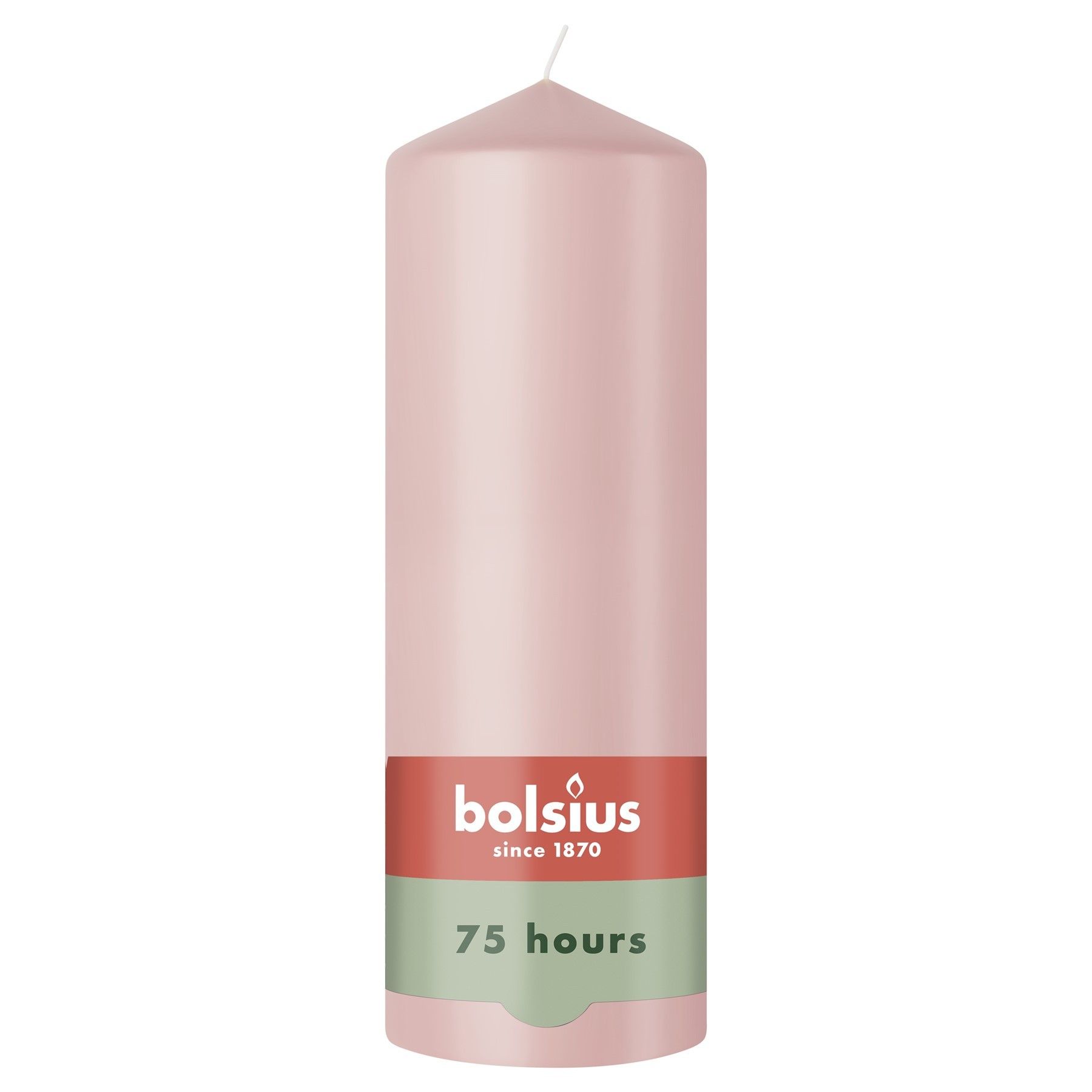 Bolsius  Essentials Pillar Candle - 200 x 68mm - Misty Pink