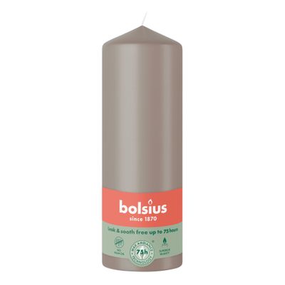 Bolsius  Essentials Pillar Candle - 200 x 68mm - Light Taupe