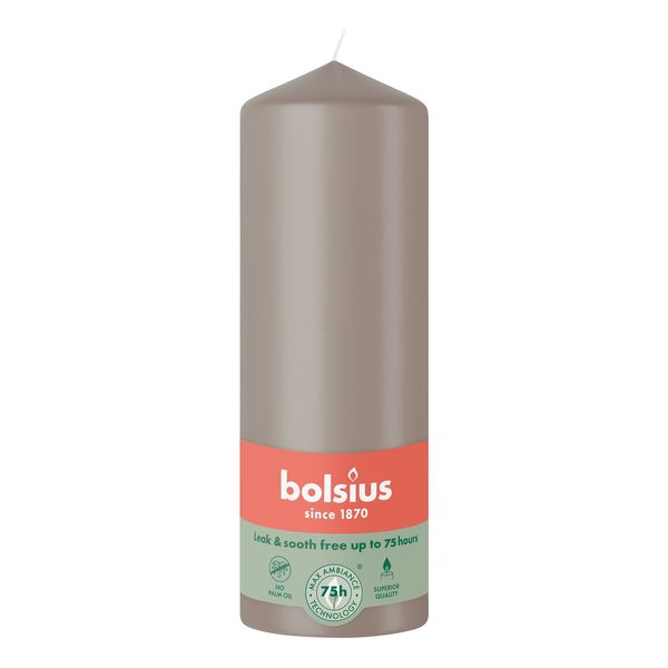 Bolsius  Essentials Pillar Candle - 200 x 68mm - Light Taupe