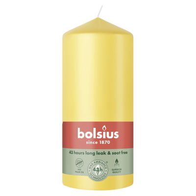Bolsius Essentials Pillar Candle  - 130 x 68mm - Sunny Yellow