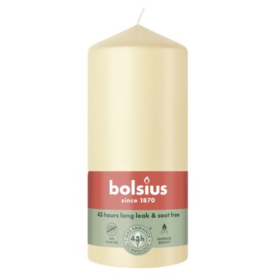 Bolsius Essentials Pillar Candle  - 130 x 68mm -  Beige