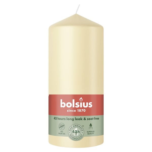 Bolsius Essentials Pillar Candle  - 130 x 68mm -  Beige
