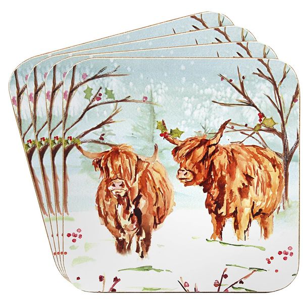  Highland Cow Coasters Set Of 4.jpg