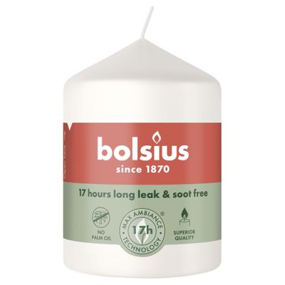 Bolsius Essentials Pillar Candle - 80 x 58mm - Cloudy White 
