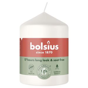 Bolsius Essentials Pillar Candle - 80 x 58mm - Cloudy White 