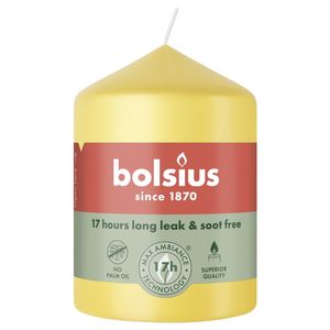 Bolsius Essentials Pillar Candle - 80 x 58mm - Sunny Yellow