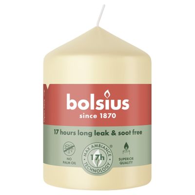 Bolsius Essentials Pillar Candle - 80 x 58mm - Beige