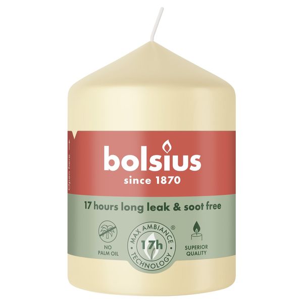 Bolsius Essentials Pillar Candle - 80 x 58mm - Beige