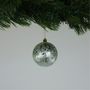 Crackle Green Baubles (8cm) (6 Pieces)