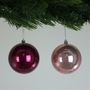 Pearlised Pink Baubles (10cm) (4 Pieces)