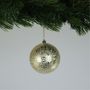 Crackle Gold Baubles (10cm) (4 Pieces)