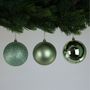 Sage Green 10cm Plastic Ball in Box (matt, shiny, glitter) x 48