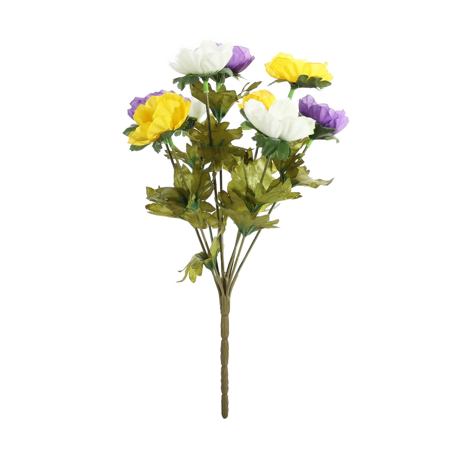 Essential Anemone Bunch Purple/Yellow/ Cream - 9 Heads