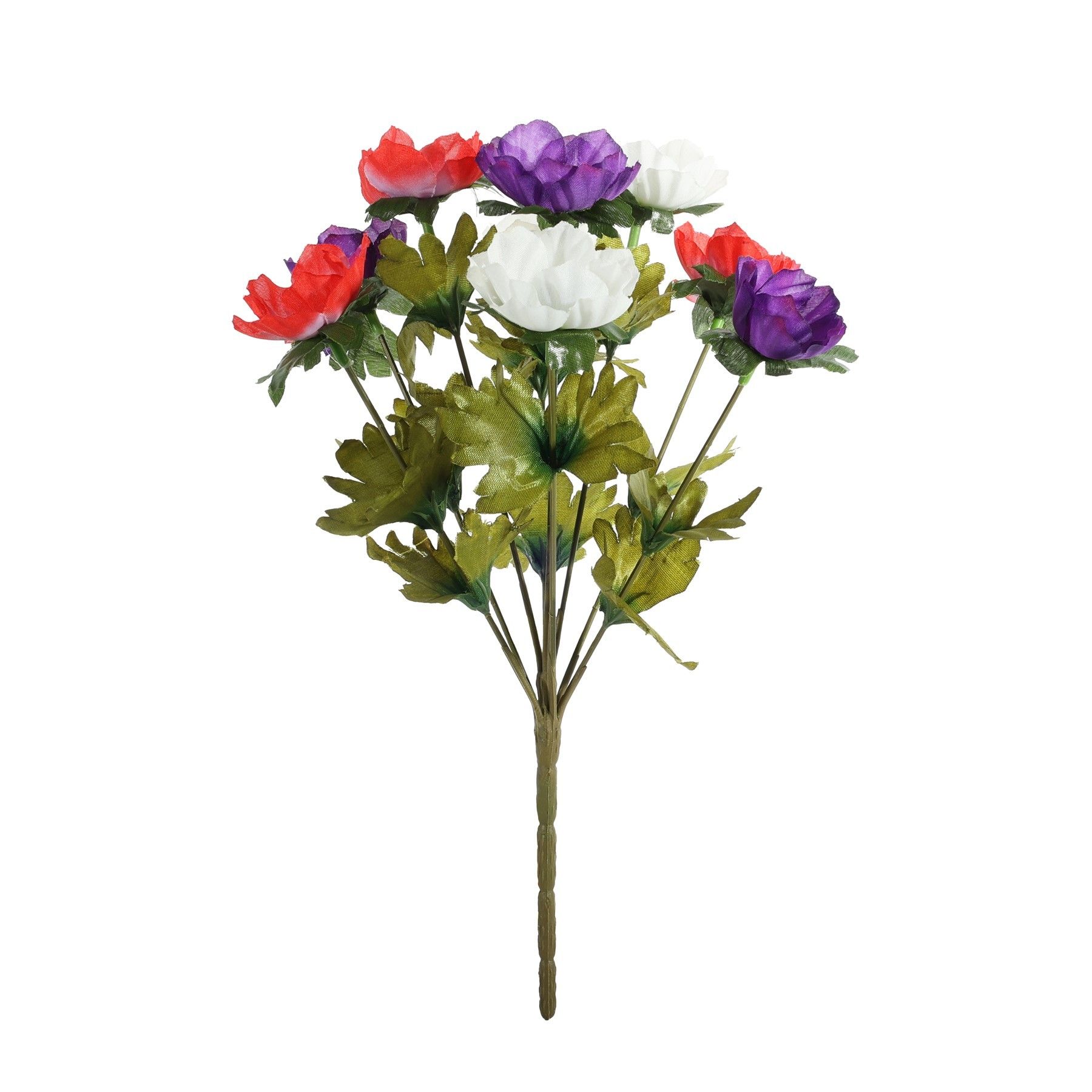 Essential Anemone Bunch Purple/Red/ Cream- 9 Heads