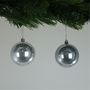 Pearlised Silver Baubles (8cm) (6 Pieces)