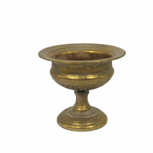 Antique Gold Creation Footed Metal Bowl 