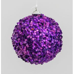 80mm Glitter/Sequin Ball Purple
