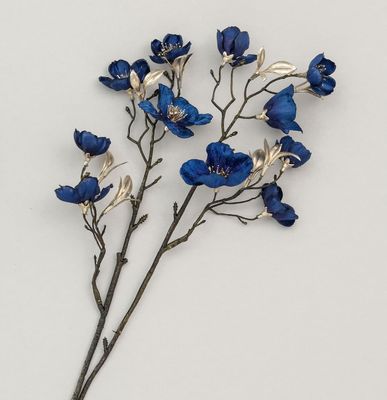 53cm Apple Blossom Spray Blue