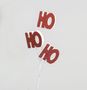64cm Glitter HoHoHo Spray Red/Wht