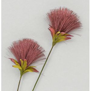 72cm PomPom Spray Burgundy