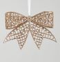 20cm Glitter Bow Decoration Rose