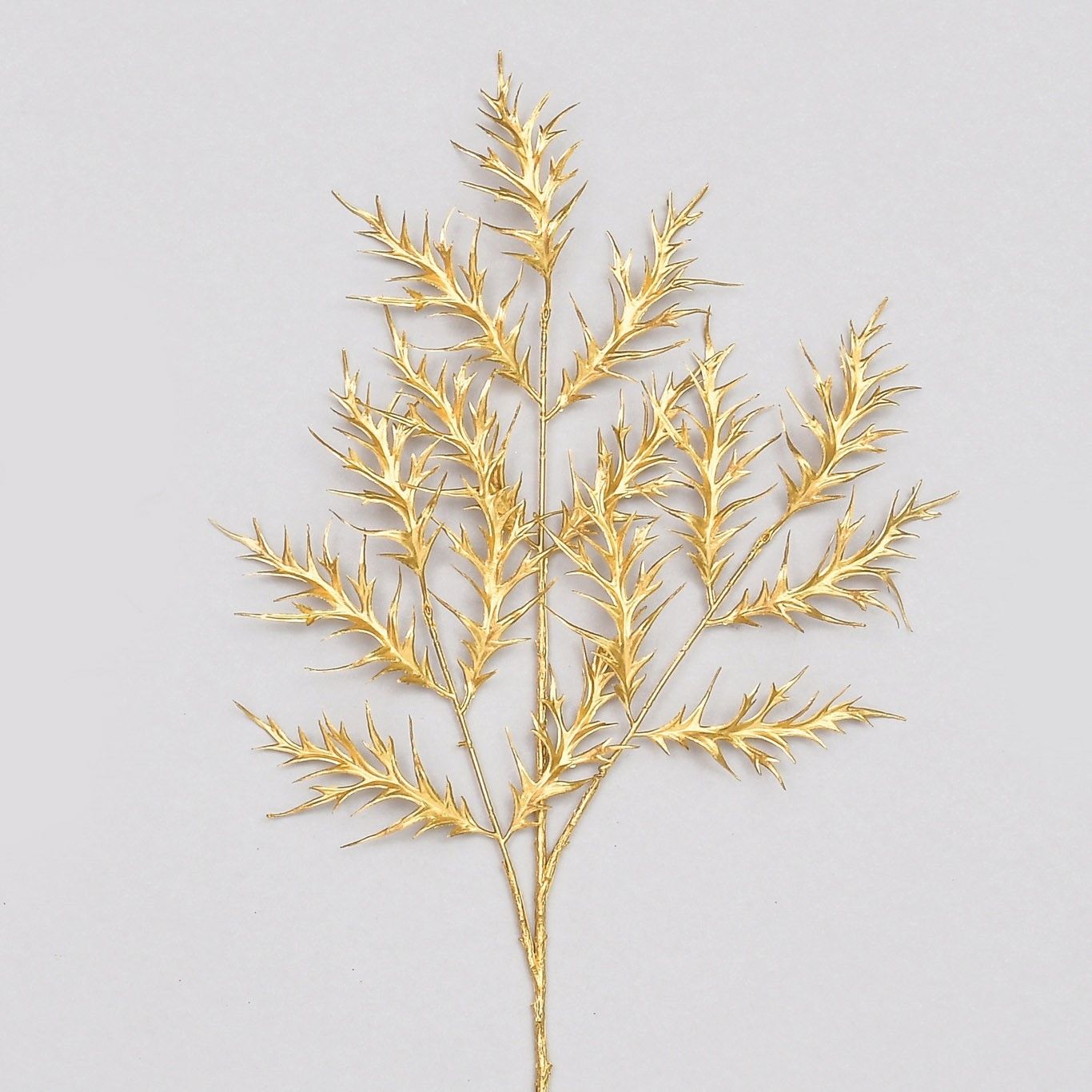 66Cm Plastic Leaf Spray Gold