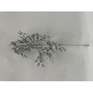 82Cm Leaf Spray Silver