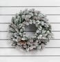 24" Flock Cone/Eucalyptus Wreath