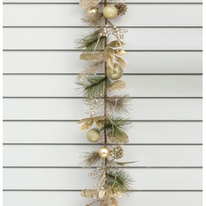 180cm Glitter Mix Leaf Garland Chm