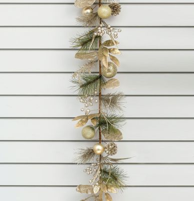 180cm Glitter Mix Leaf Garland Chm