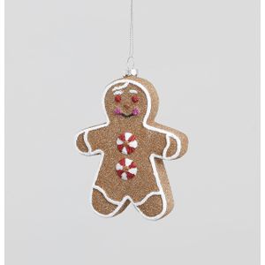 12cm Glass Gingerbread Ornament