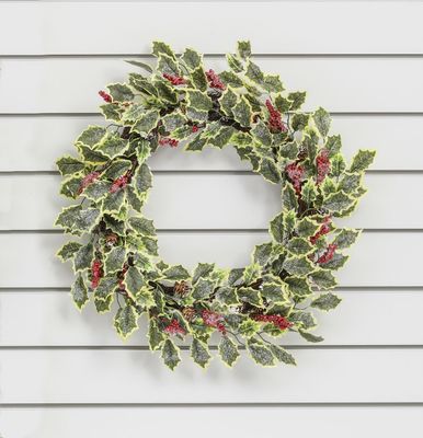 20" Holly/Berry/Cone Wreath Varie.