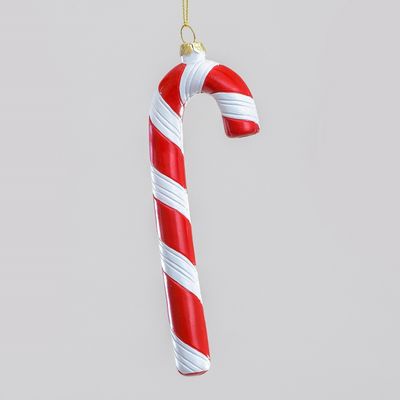 18cm Candy Cane Decoration Red/Wht