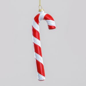 18cm Candy Cane Decoration Red/Wht