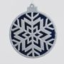 10cm Disk S/Flake Dec Blu/Silver