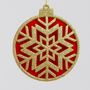10cm Disk S/Flake Dec Gold/Red