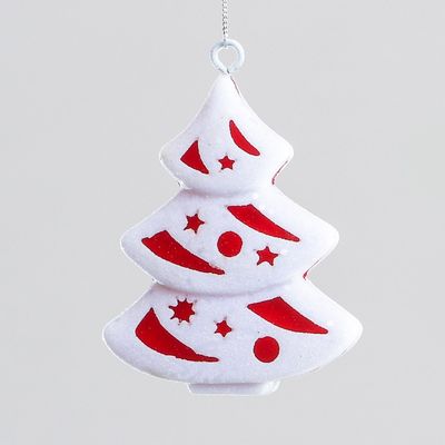 10cm Glitter Tree Decoration W/R
