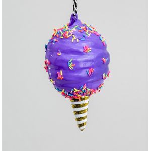 14cm Glass Ice Cream Dec Lilac