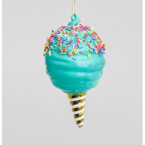 14cm Glass Ice Cream Turquoise