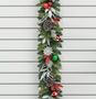 180cm Glitter Leaf/Ball Grlnd Mult